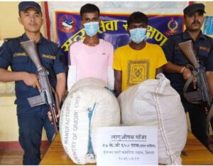 सिरहामा २७ किलो गाँजासहित दुई युवक पक्राउ