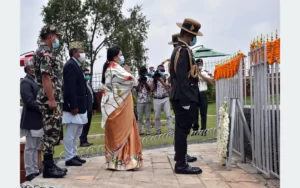 राष्ट्रपति भण्डारीद्वारा काजी तुलाराम पाँडेप्रति श्रद्धाञ्जलि