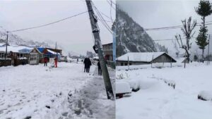 हिमाली जिल्ला मनाङमा हिमपात, पर्यटकलाई उच्च सर्तकता अपनाउन प्रशासनको आग्रह