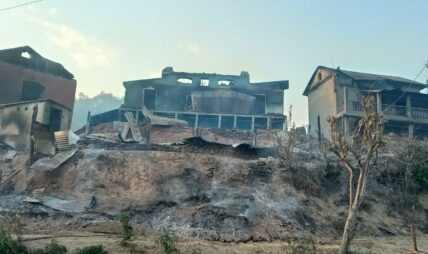 पाल्पामा आगलागीबाट चार घर जलेर नष्ट, दुई घाइते