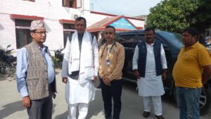 मुख्यमन्त्रीले गरे आगलागीबाट क्षति भएको निजगढ सामुदायिक अस्पतालको ल्याब निरीक्षण