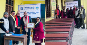 Jyoti Bikash Bank Simara Branch Hands Over 16 Benches to a School