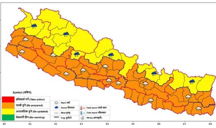 मौसम विभागद्वारा हावाहुरी सुरु हुने समय र प्रभावित हुनसक्ने जिल्लाको विवरण अध्यावधिक