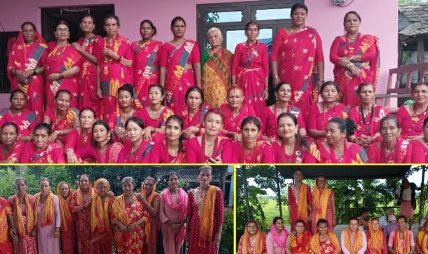 दर खाने कार्यक्रम स्थगित गरी रामनगरका महिलाहरुले गरे बाढीपीडितका लागि सहयोग